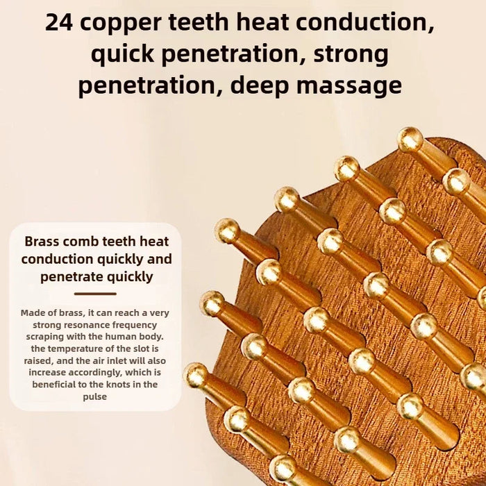 Gua Sha Massage Tool Portable Brass Head Neck Leg Body Meridian Massager Lymphatic Muscle Relief Pain Deep Tissue Massage