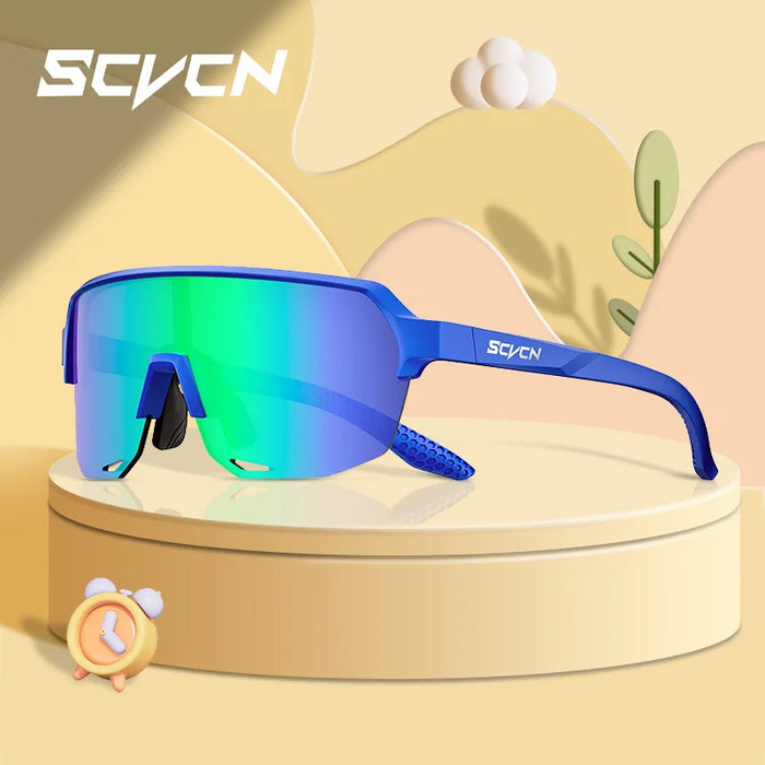 SCVCN Children Cycling Sunglasses Outdoor Road MTB Bike Eyewear Teenager Girls Boy Hiking Running Glasses Sports UV400 Goggles