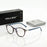 VIOLA MAG Retro Contrasting Round Frame Reading Glasses, Ultra Light Anti Slip Commuting Reading Daily, with Storage Bag