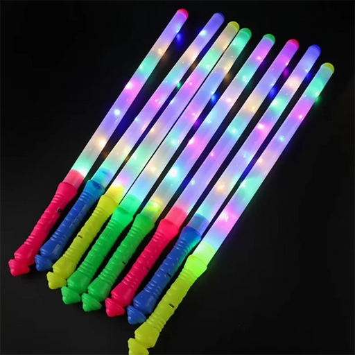 Barra luminosa de plástico LED de siete colores para concierto, decoración luminosa, flash de apoyo para fiesta, barra luminosa arcoíris.