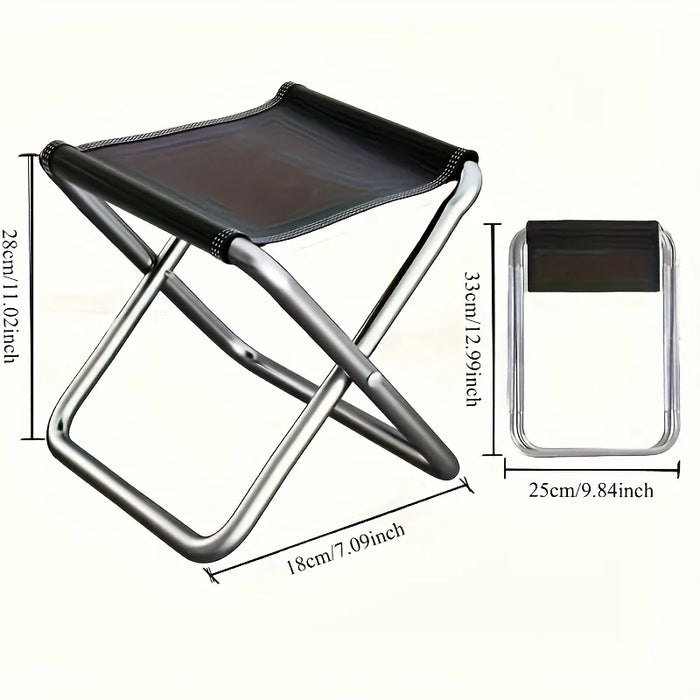 Foldable Outdoor Camping Chair Easy Carry Pocket Stool Compact Fishing Seat For Travel Leisure Hiking Outdoor Activities