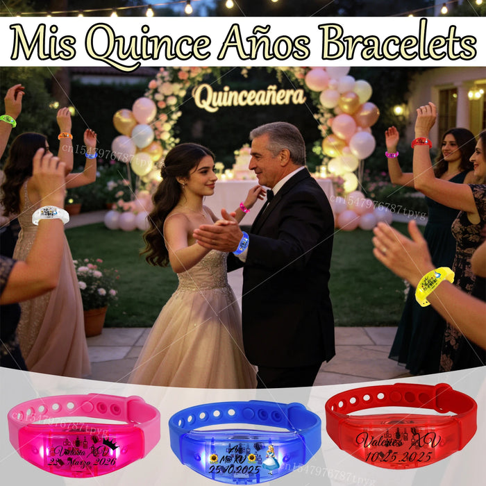 20-200 piezas Pulseras LED personalizables para bodas Pulsera de control de música y sonido Pulsera luminosa ajustable para bodas, cumpleaños, conciertos