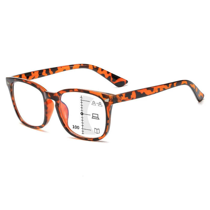 Lunettes de Lecture Multifocales Progressives Anti-Lumière Bleue à Zoom Automatique Intelligent Double Vision pour Hommes et Femmes