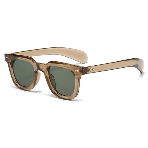Gafas de sol cuadradas populares Ins para mujer, remaches vintage, estilo punk, gafas de sol para mujer con protección UV400, gafas de sol de moda para hombre