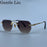 Gafas de sol cuadradas sin montura para hombre 2026, de lujo, de diseñador, modernas, de polígono, con montura de metal, gafas de sol Y2K, punk, sin montura, Hip Hop