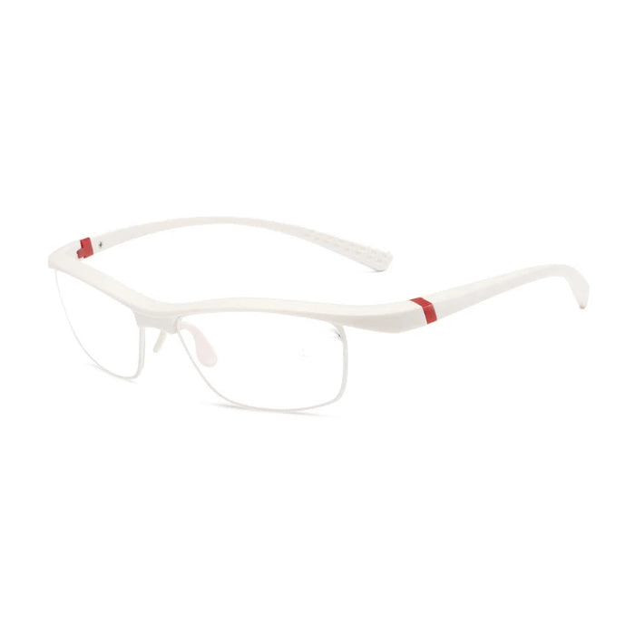 Lunettes de presbytie élégantes à demi-monture sourcilière, anti-lumière bleue, en résine haute définition TR90, pour hommes et femmes sportifs