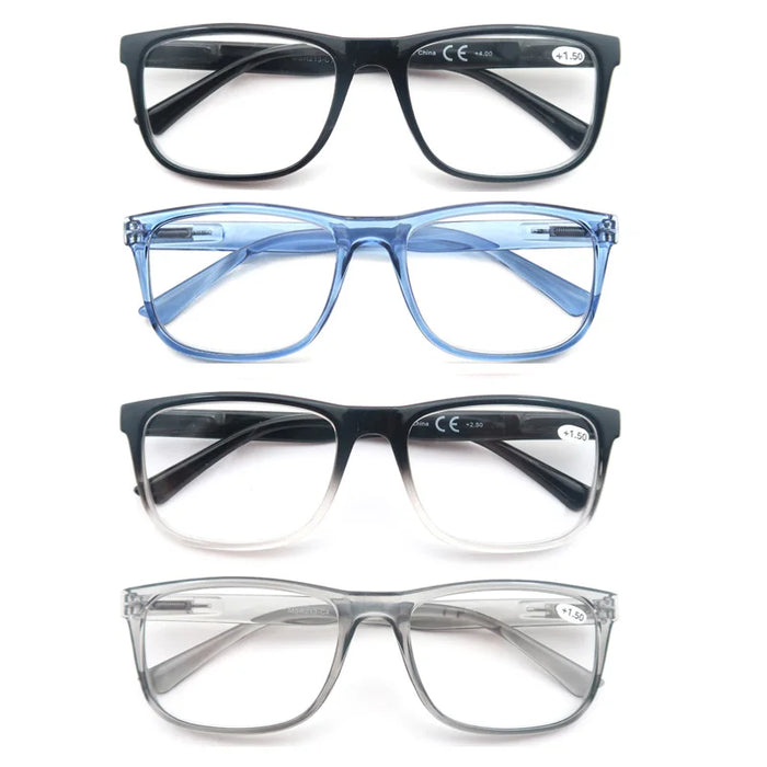Oversized Reading Glasses Men Big Head Readers Women XL Eyeglasses Wide Square Large Read Glasses With Spring Hinge Clear Vision