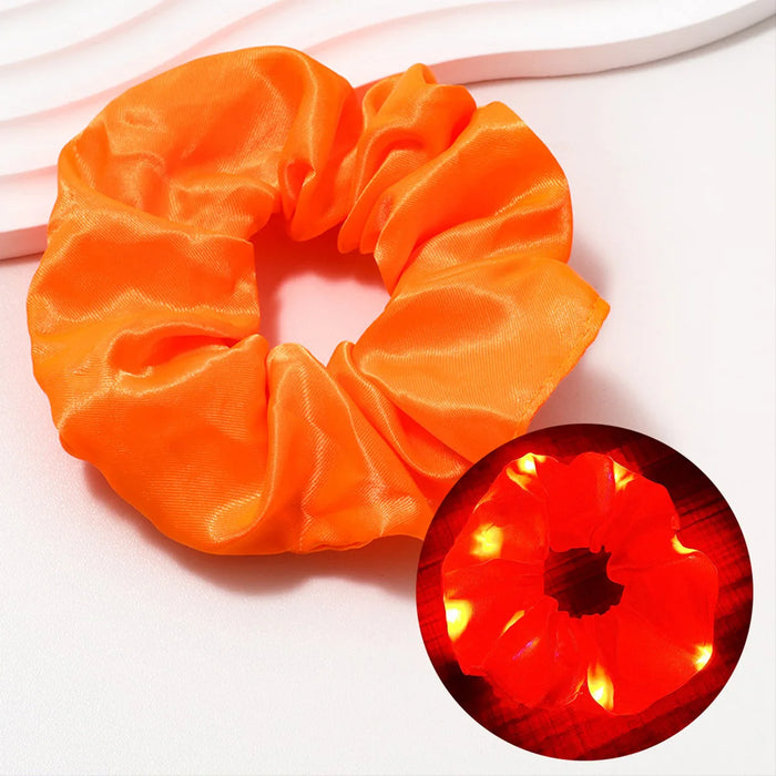 Light Up Scrunchies, LED Scrunchies Hair Bands, Elastic Glow in the Dark Srunchies Rave Accessories for Women Birthday Halloween