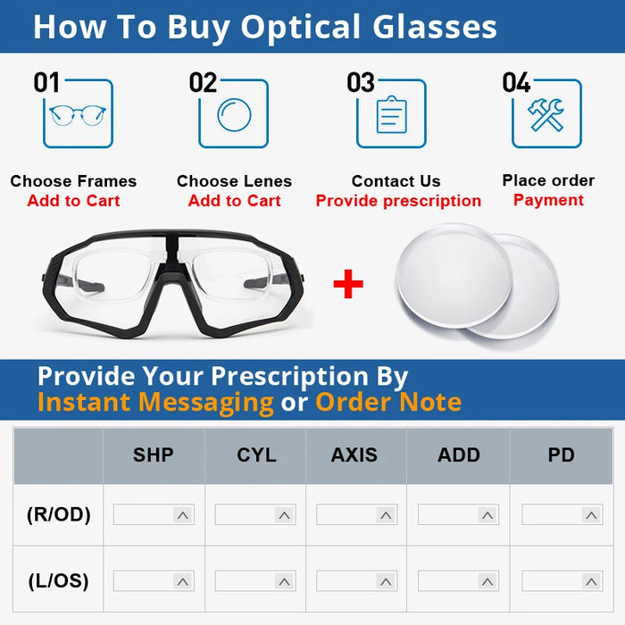 SC-S1 Optical Lenses Style Prescription 1.56 1.61 1.67 1.74 Aspheric Myopia Frame Sunglasses Bike Eyewear Cycling Glasses