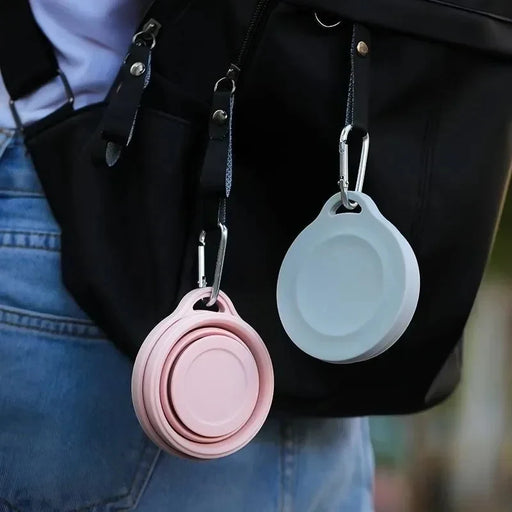 Vaso Plegable de Silicona para Exteriores con Agujero para Colgar, Vaso de Agua Portátil Creativo para Viajes, Lavado, Moda, Viajes, Silicona