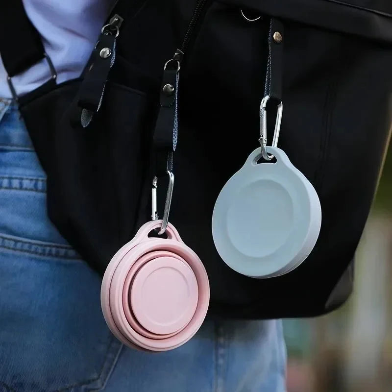 Vaso Plegable de Silicona para Exteriores con Agujero para Colgar, Vaso de Agua Portátil Creativo para Viajes, Lavado, Moda, Viajes, Silicona