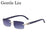 Y2K Rectangle Rimless Sunglasses Men Vintage Sun Glasses For Male 2026 Luxury Rhinestone Eyewear Punk Fashion Frameless Shades