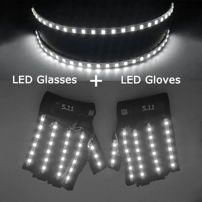 Gafas futuristas cyberpunk luminosas Rave Gafas iluminadas cibernéticas Visor LED que brilla para accesorios de espectáculo de música EDM