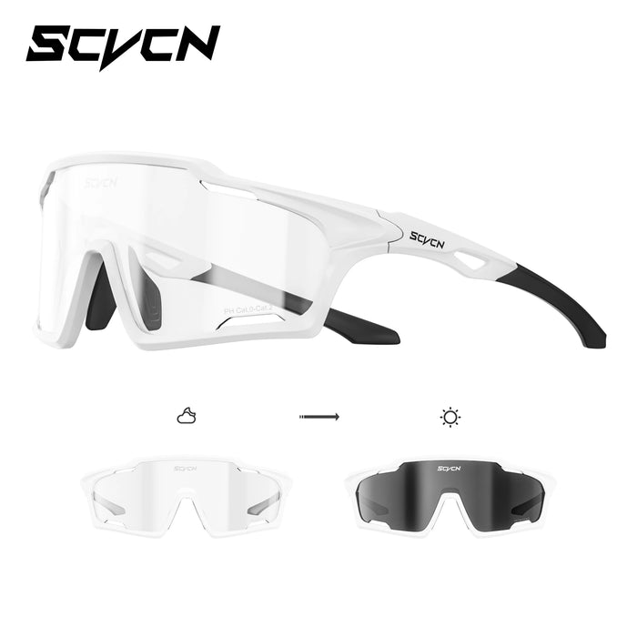 SCVCN New Photochromic Cycling Glasses Outdoor Bike Men Women MTB Road Bicycle Sports Sunglasses Mountaineering UV400 Goggles