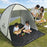 2-3 Person Instant Pop Up Tent UPF50+ UV Protection Waterproof Beach Tent Silver Coating Portable Camping Sun Shelter