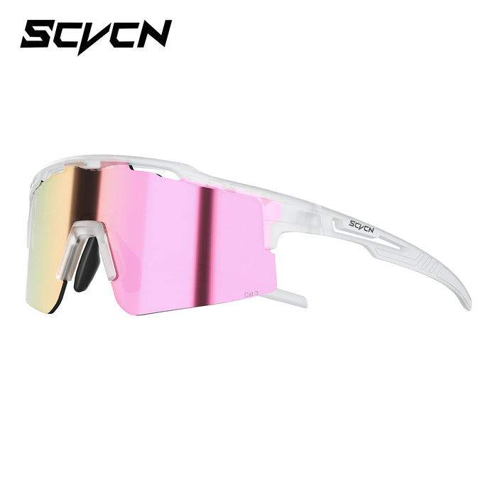 SCVCN UV400 Photochromic Outdoor Sports MTB Goggles Men Women Hiking Bike Riding Running Climbing Hydrophobic Eyewear Sunglasses
