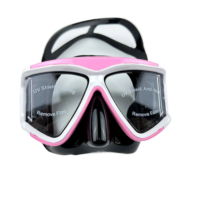 Diving Mask Snorkel Swimming Goggles Scuba Silicone Skirt 3 Windows Anti-Fog Anti-Leak Wide View Panoramic HD For Adult Youth