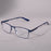 Lunettes de Lecture Anti-Lumière Bleue May Flower Homme Monture Métallique Prescription Avec Charnière à Ressort Cadre Bleu Pour Hommes +75+175
