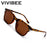 VIVIBEE Vintage Leopard Polarized Sunglasses Men Retro Small Square Women Sun Glaases 2026 UV400 High Quality Driving Shades