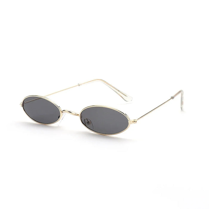 1PC Vintage Small Frame Shades Retro Oval Black Sunglasses Unisex Luxury Brand Designer Pink Sun Glasses Female Travel Eyewear