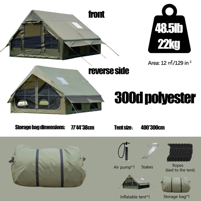 Easy to Set-Up Inflatable Camping Tent with Manual Pump Windproof Inflatable Tent for Outdoor Adventure