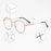 Progressive Multifocal Reading Glasses for Women Men Fashion Round Metal Frame Triple Zone Presbyopic Eyeglasses Computer Reader