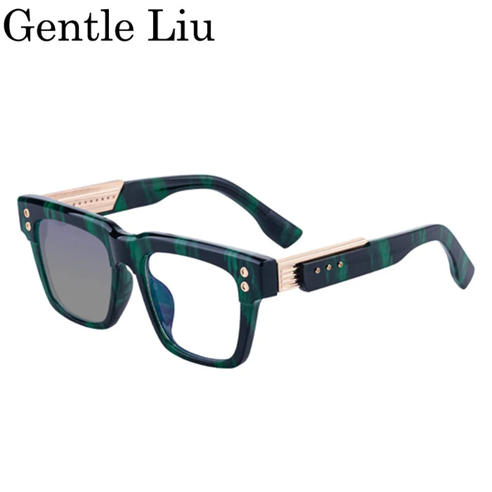 Classic Polarized Square Punk Sunglasses Men 2026 Luxury Brand Driving Change Color Sun Glasses For Male Steampunk Eyewear Shade