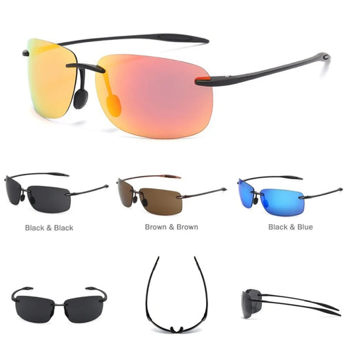Gafas de sol polarizadas deportivas clásicas Oranger para hombres y mujeres, montura sin montura TR90 para correr, pescar, golf, surf y conducir