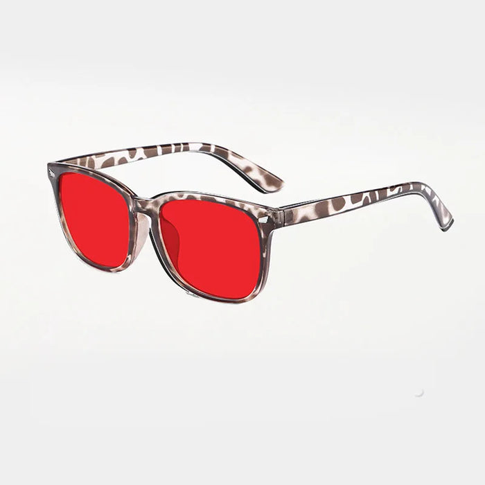 Unisex Red Yellow Orange Tinted Anti Blue Light Glasses, Night Sleep Red Lens Filter Eyewear for Eye Strain Relief