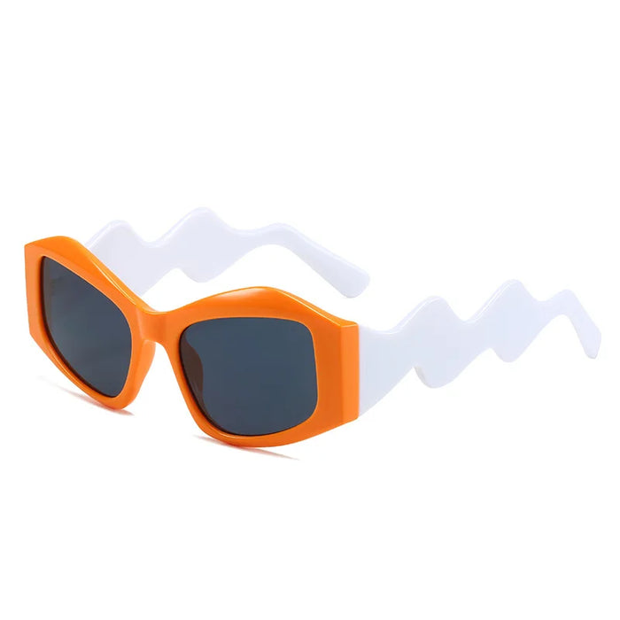 2023 New Curved Legs Cat Eye Sunglasses Women Trending Punk Vintage Shades Brand Designer Gafas Luxury Sun Glasses Eyewear UV400