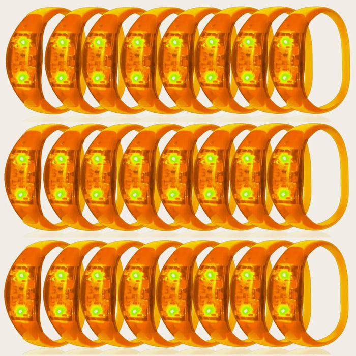Pulseras LED que brillan de 10 a 300 piezas, pulsera luminosa que se ilumina con control de sonido para Nochevieja, conciertos con control de música