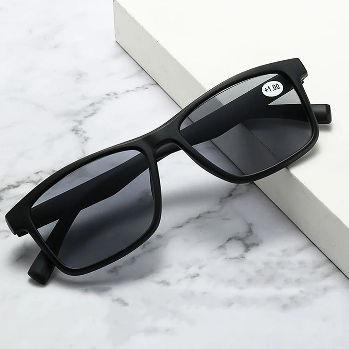 Men Square Frame Reading Sun Glasses Classic Anti UV Protection Presbyopic Eyeglasses Male 2025 New With Diopters +1.00 to +4.00