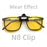 VIVIBEE Flip Up Clip On Night Vision Glasses Polarized Men Driving Yellow Sunglasses Women UV400 Fishing Universal Clips