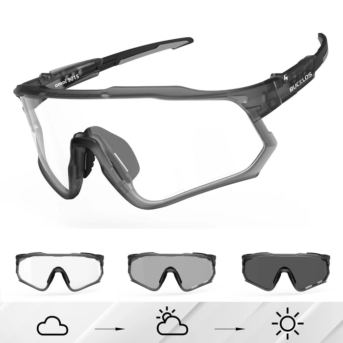BUCKLOS Polarized Cycling Glasses UV400 Road Mountain Bike Goggles TR-90 Frame Windproof Outdoor Sports Eyewear Cycling Parts