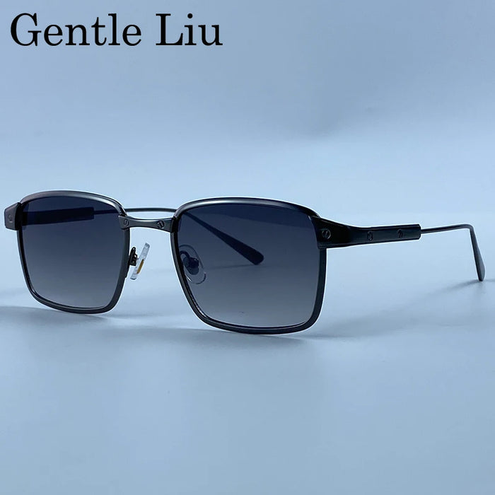 Steampunk Square Sunglasses Men 2026 Luxury Brand Designer Metal Frame Vintage Sun Glasses Punk Driving UV400 Eyewear Male Shade