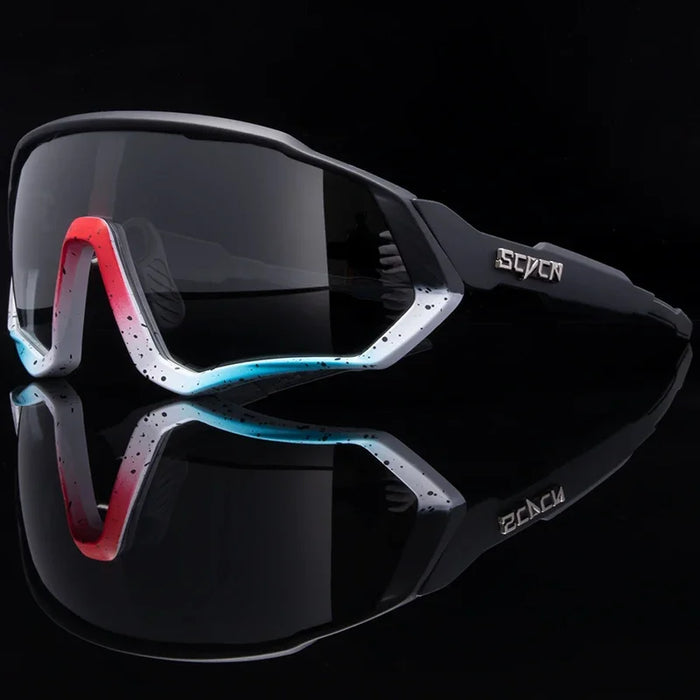 SCVCN Photochromic Bicycle Sunglasses Men Women Sport Runing Goggles UV400 Mountain Road Bike Bicycle Glasses MTB Eyewear