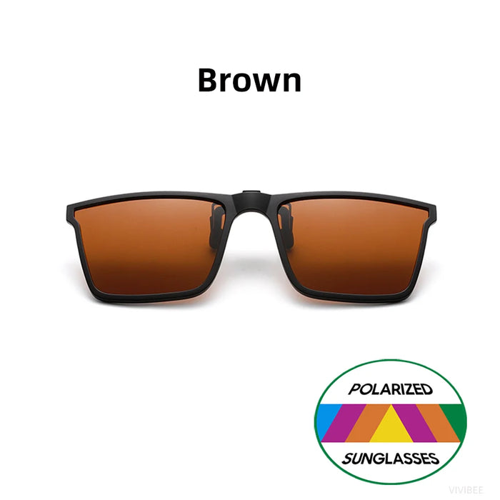 Gafas de sol VIVIBEE cuadradas con clip abatible, polarizadas, espejo azul, para conducir, lentes grises UV400 fotocromáticas, clips de visión nocturna