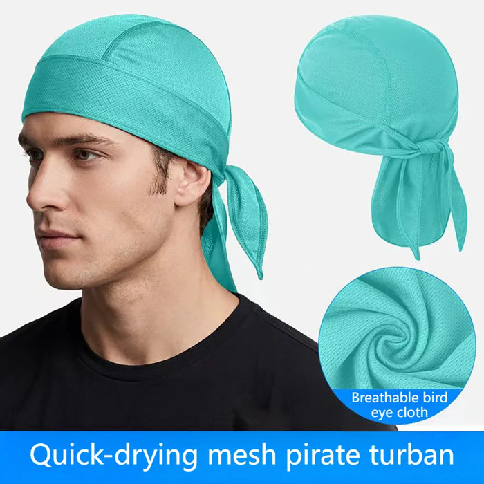 KoKossi Summer Breathable Mesh Hat Quick-dry Headscarf Sun Protection Sweat-wicking Sports Outdoor Riding Cycling Headband