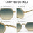 Lunettes de soleil punk octogonales rétro pour hommes 2026, monture métallique carrée de luxe, vintage, verres solaires dégradés UV400, style Steampunk