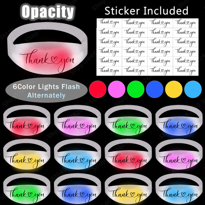 20-200Pcs Music & Sound Activated Led Bracelet for Wedding Glow Bracelet Light Up Bracelet Birthday Glow in The Dark Party Favor