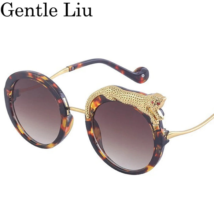 Round Steampunk Sunglass Women 2026 Fashion Luxury Brand Retro Sun Glasses for Ladies Shades Computer Anti Blue Light Eyeglasses