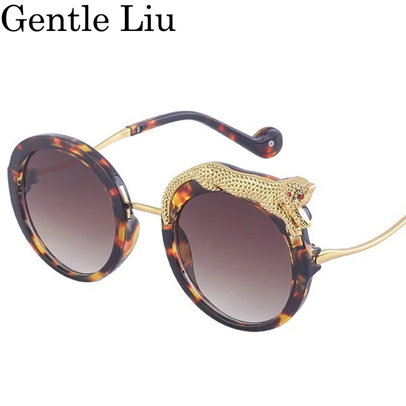 Round Steampunk Sunglass Women 2026 Fashion Luxury Brand Retro Sun Glasses for Ladies Shades Computer Anti Blue Light Eyeglasses