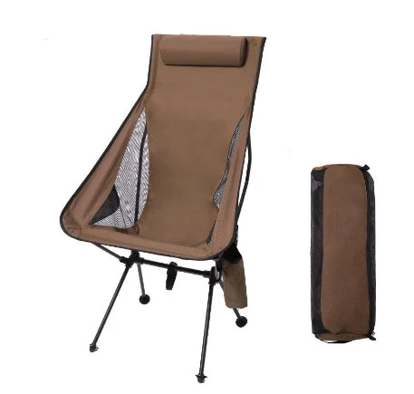 Silla de camping plegable portátil WESTTUNE con reposacabezas, sillas turísticas ligeras, silla de pesca de aleación de aluminio, muebles de exterior