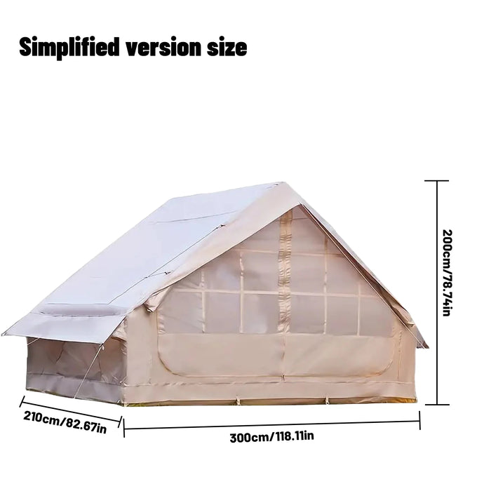 PAKICETUS Inflatable Camping Tent 4-8 People with Windows Portable Water-Resistant Camping Tent
