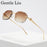 Petites lunettes de soleil rectangulaires punk sans monture homme 2026, monture léopard de luxe sans bords, verres découpés, style rétro, monture métal doré