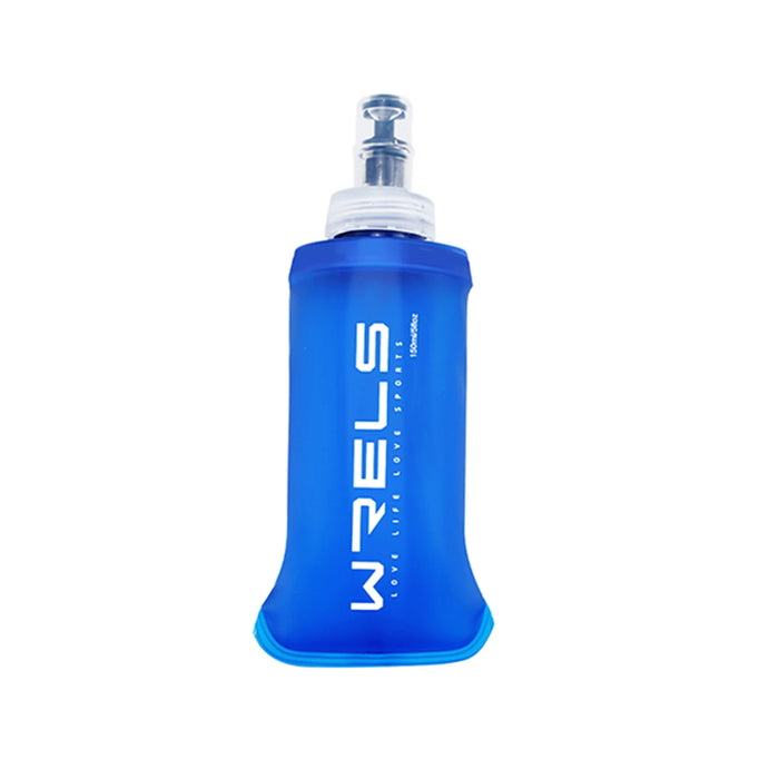 WRELS Botella de agua blanda para camping, deportes, bolsa plegable, cantimplora para correr al aire libre, mochila de hidratación, cintura, bicicleta, sin BPA