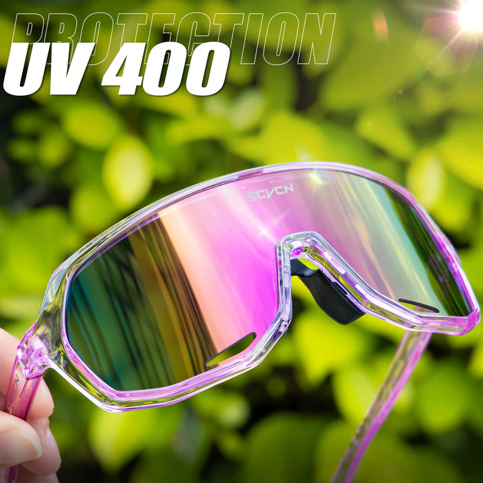 SCVCN Cycling Glasses Outdoor Sports Bicycle Sunglasses UV400 Running Eyewear Men MTB Cycling Sunglasses Road Bike Glasses