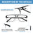 Gafas de lectura de luz azul para hombres con montura de metal, gafas de ordenador, lupa para presbicia con lentes de +0,75~3,0