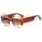 Gafas de sol de mujer de moda redondas con contraste de color, retro ovaladas, lentes transparentes degradadas UV400, gafas de sol modernas estilo punk para hombre