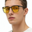 VIVIBEE Lunettes de vision nocturne jaunes en métal pour homme, verres polarisés carrés, conduite, UV400, lunettes de soleil pour femme, 2026, lunettes de pêche